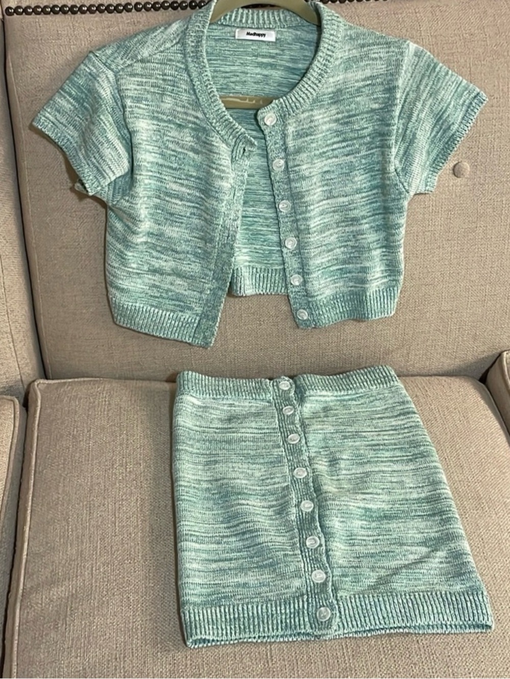 Madhappy Mint Green Knit Two-Piece Set